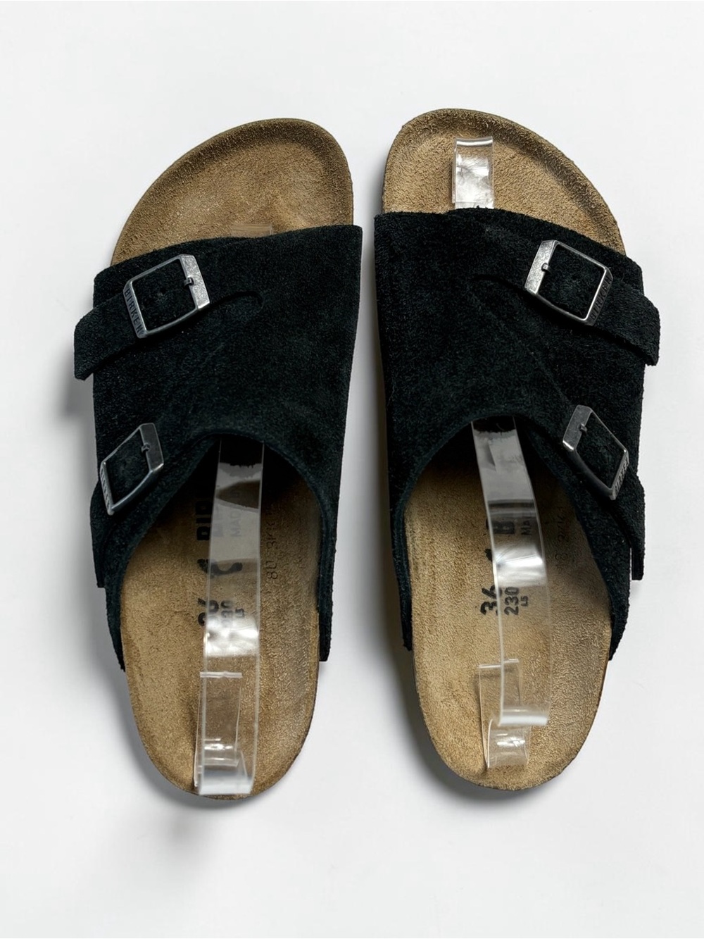 Birkenstock Zurich Black Suede Sandals Slides Size 36 US Women 5